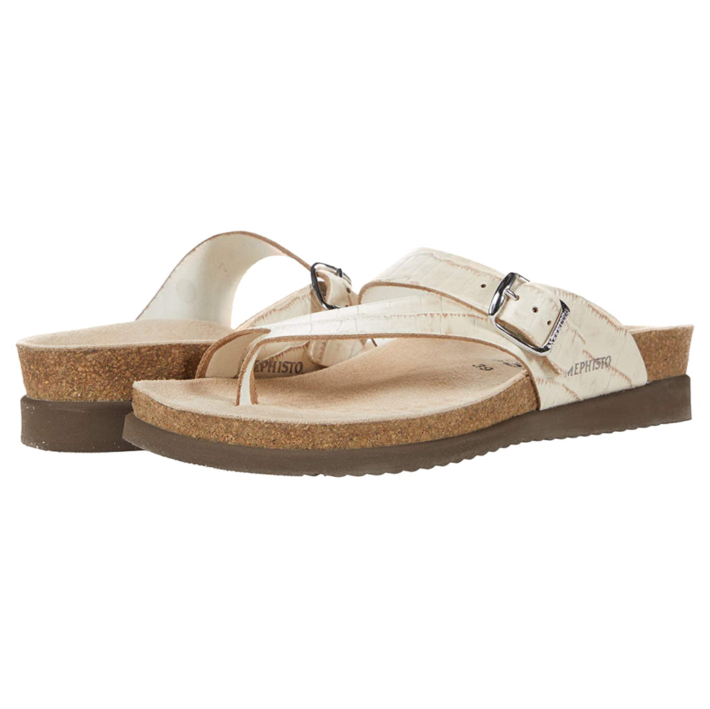 Mephisto Helen Leather Womens Sandals#color_light sand