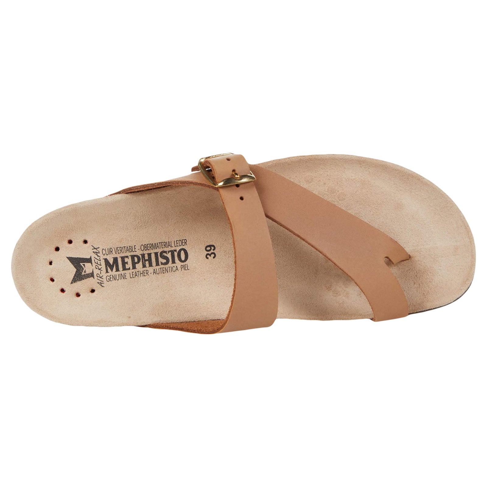 Mephisto Helen Leather Womens Sandals#color_camel scratch