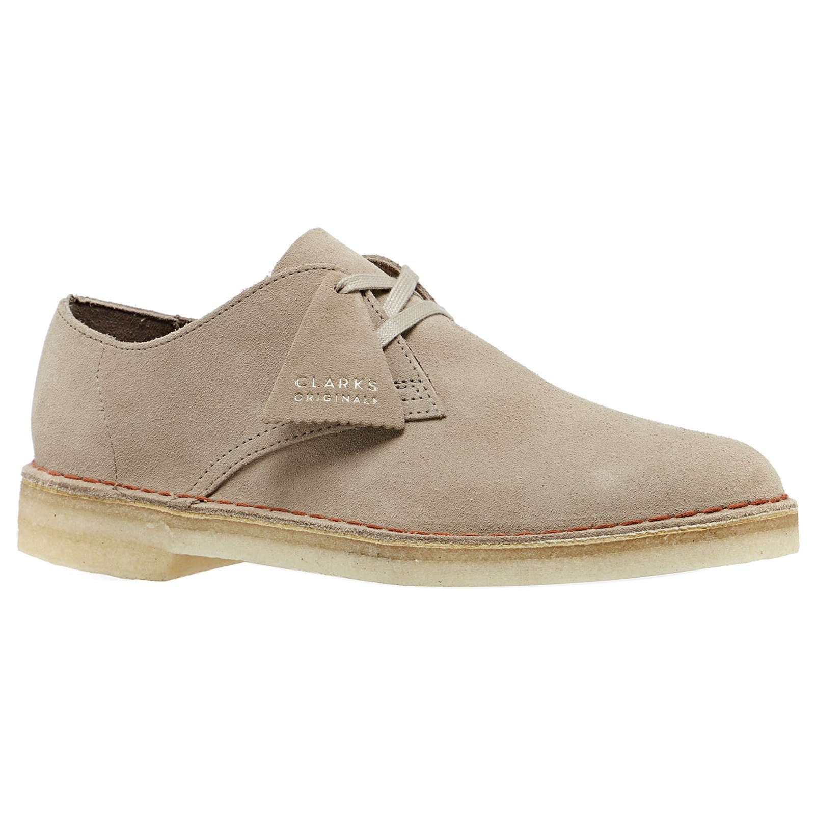 Clarks Originals Desert Khan Suede Leather Men's Shoes#color_sand