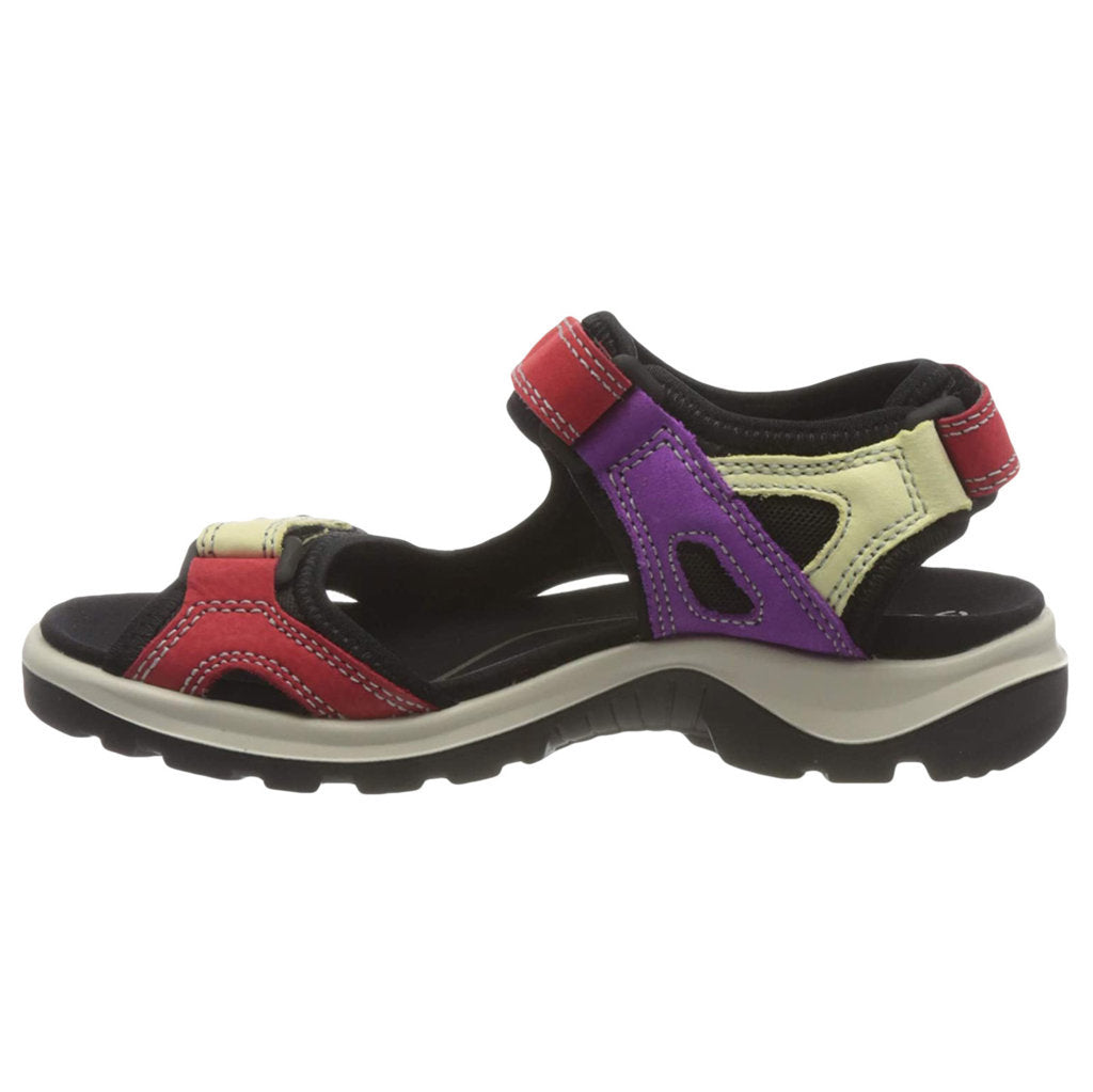 Ecco Offroad 822083 Leather Womens Sandals#color_multicolor hibiscus