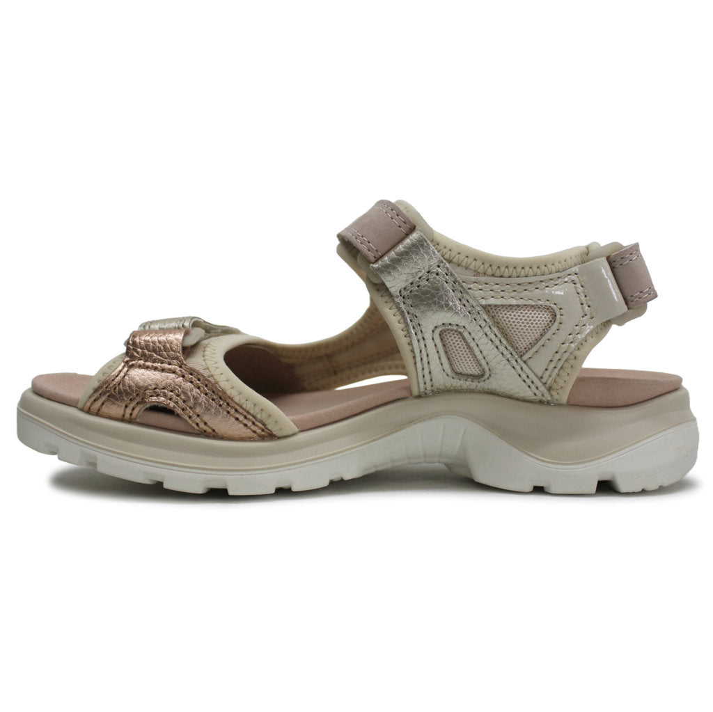 Ecco Offroad 822083 Leather Womens Sandals#color_multicolor limestone