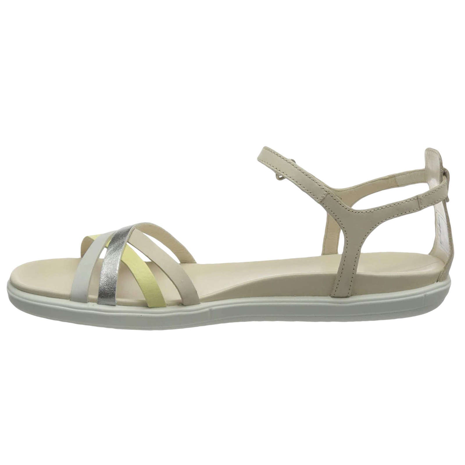 Ecco Simpil 209213 Leather Womens Sandals#color_multicolor limestone