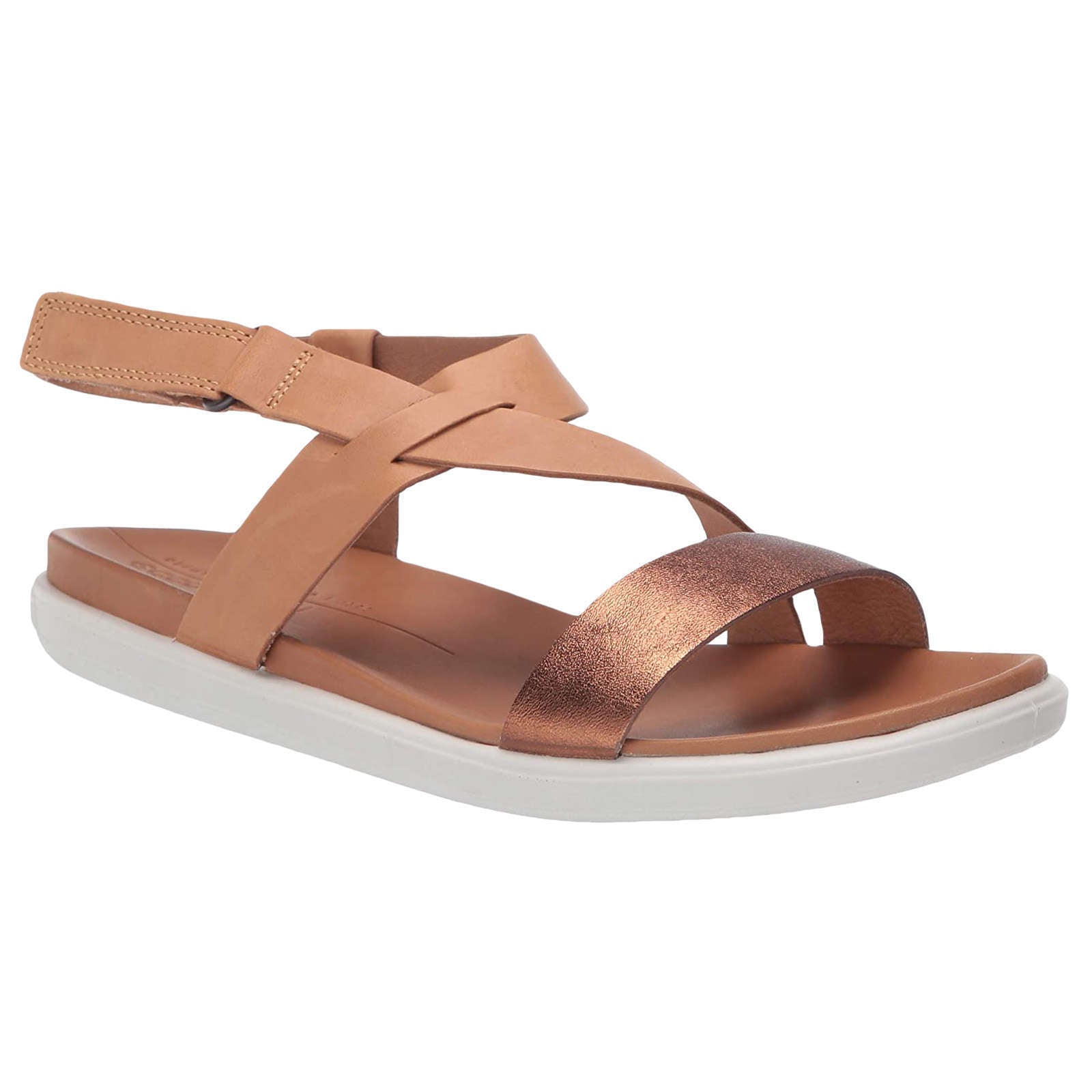 Ecco Simpil 209223 Leather Womens Sandals#color_bronze lion