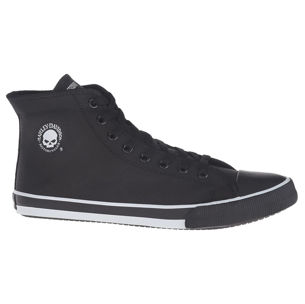 Harley Davidson Baxter Leather Men's Trainers#color_black white