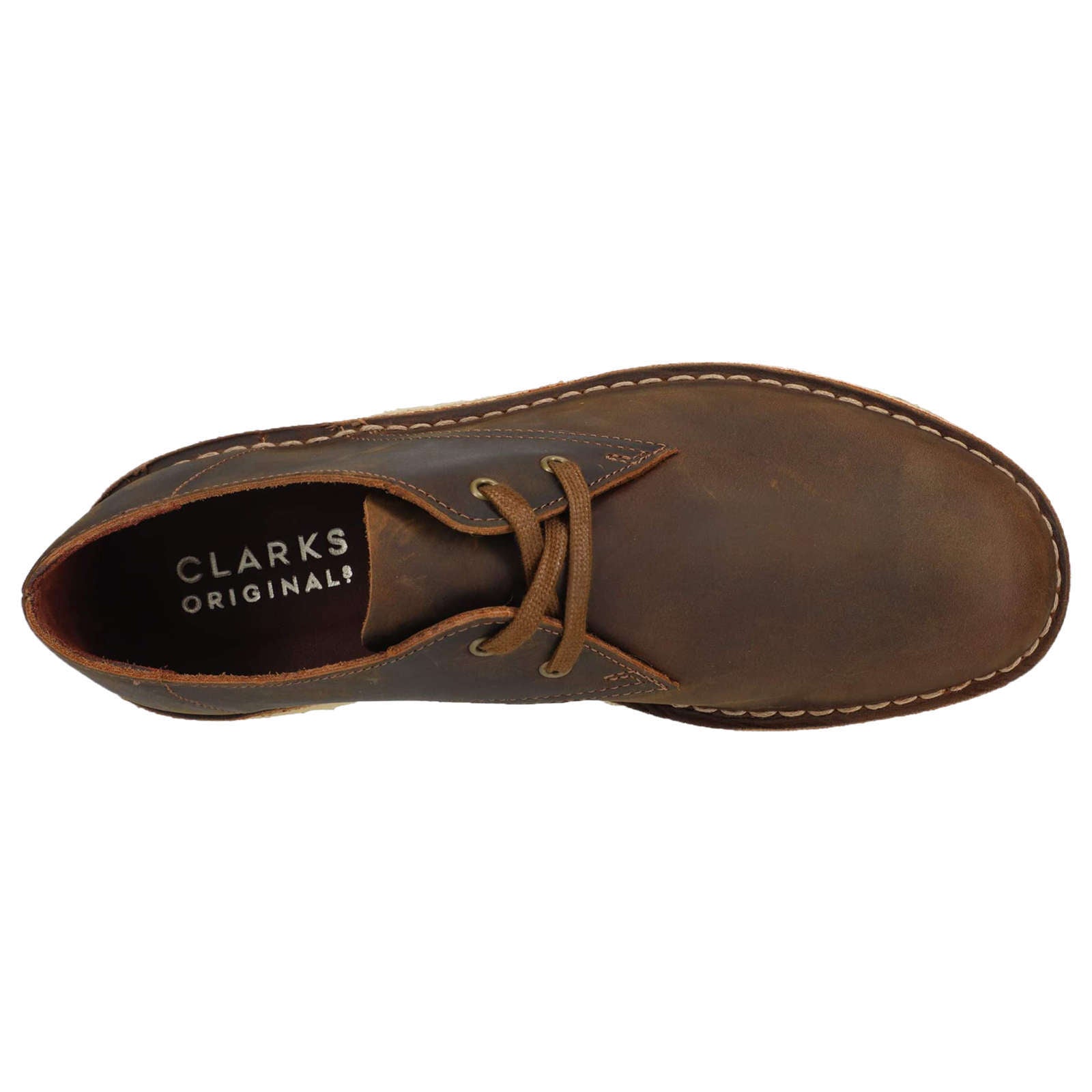 Clarks Originals Desert Khan Leather Men's Shoes#color_beeswax