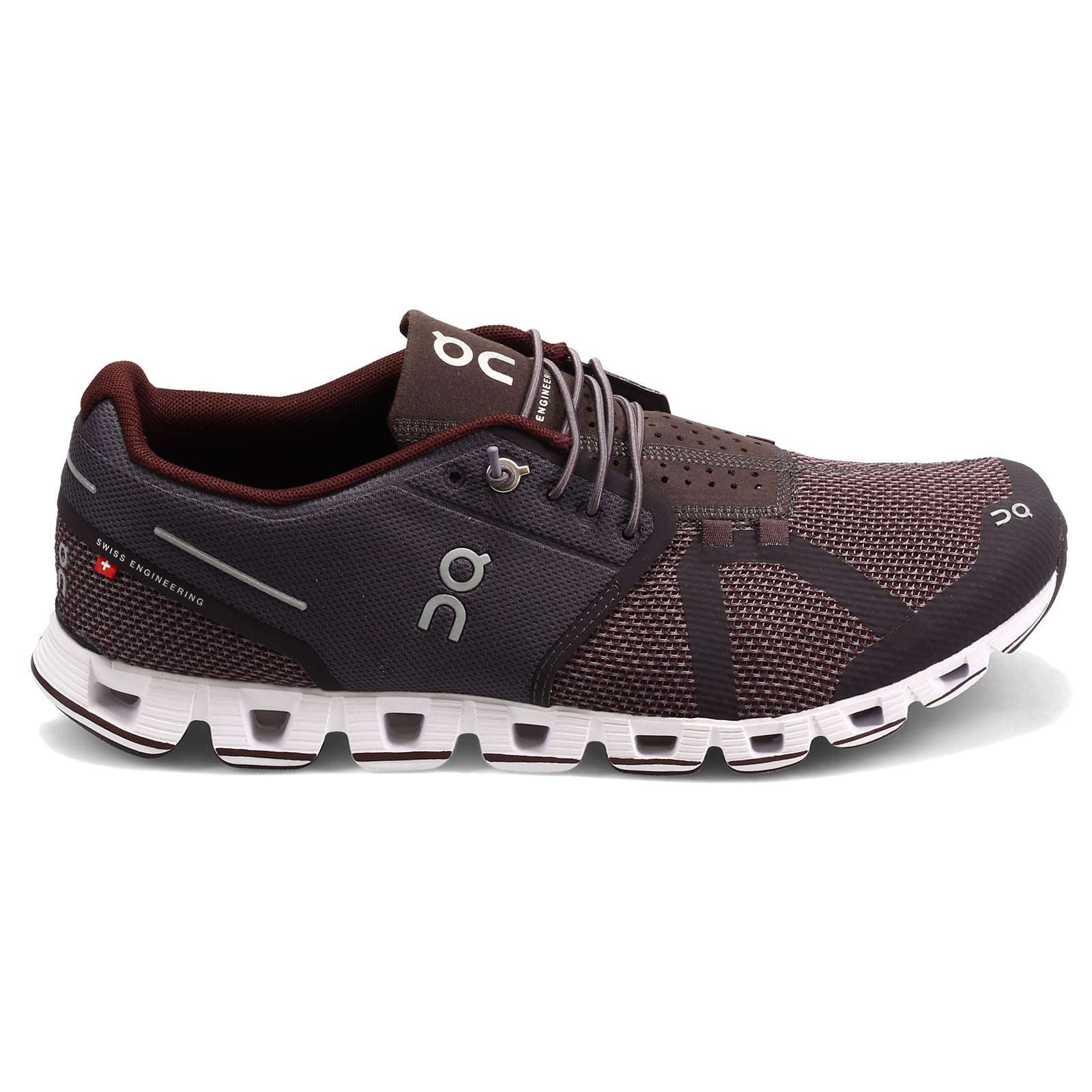 On Running Cloud Mesh Men's Low-Top Trainers#color_pebble raisin