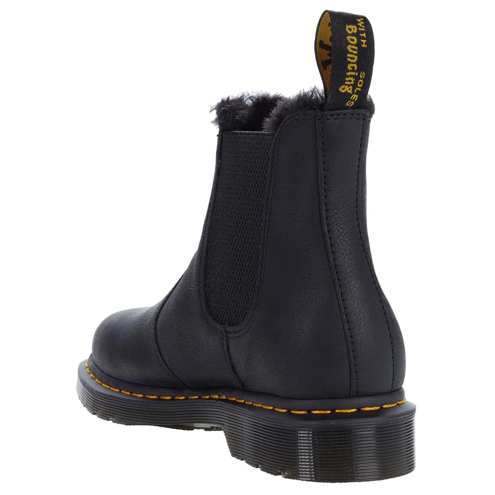 Dr. Martens 2976 Fur-Lined Ambassador Leather Unisex Chelsea Boots#color_black