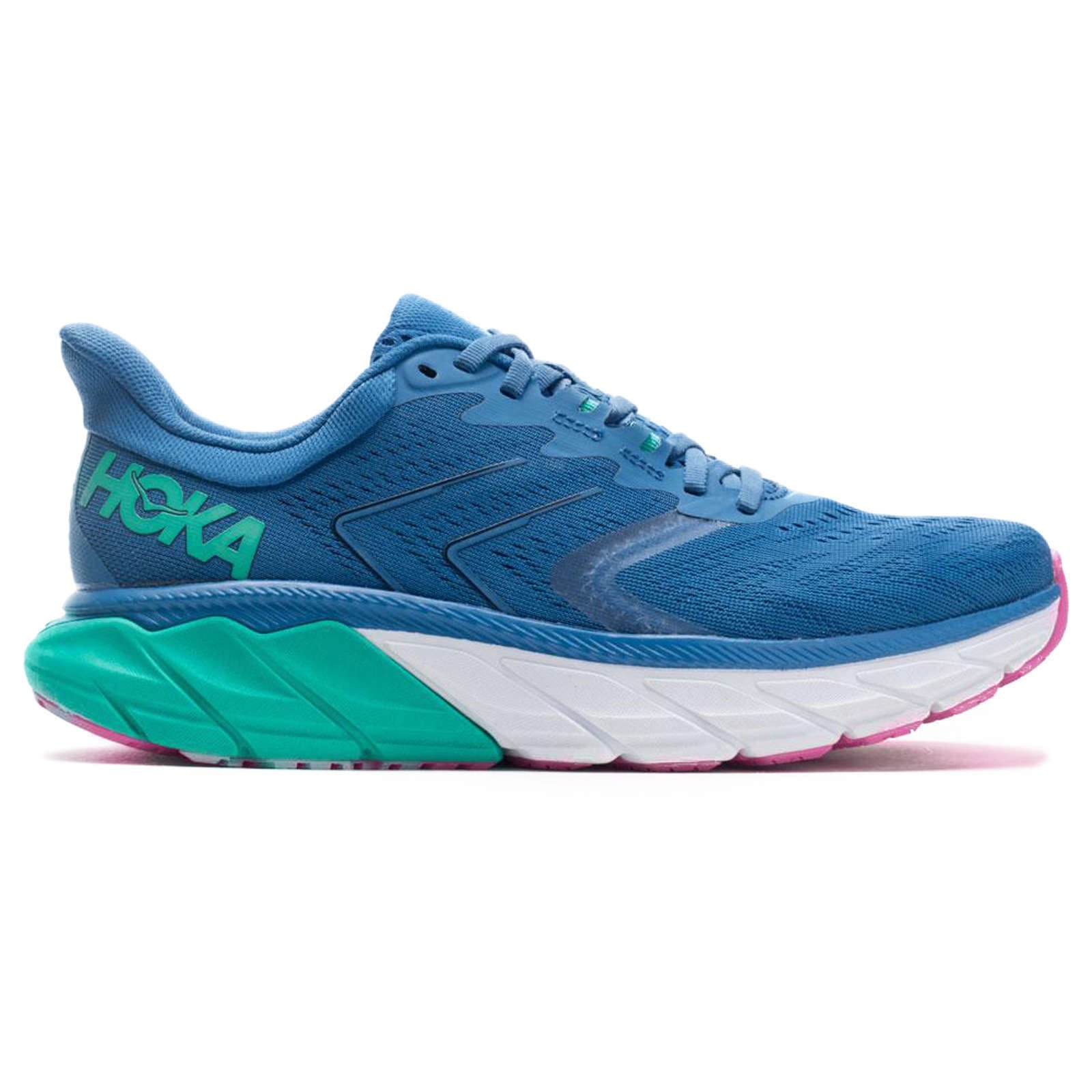 Hoka One One Arahi 5 Synthetic Textile Women's Low-Top Road Running Trainers#color_vallarta blue atlantis