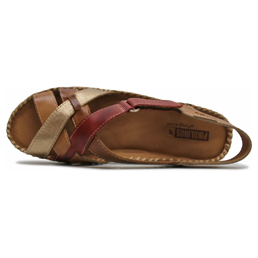 Pikolinos Cadaques W8K Leather Womens Sandals#color_almond