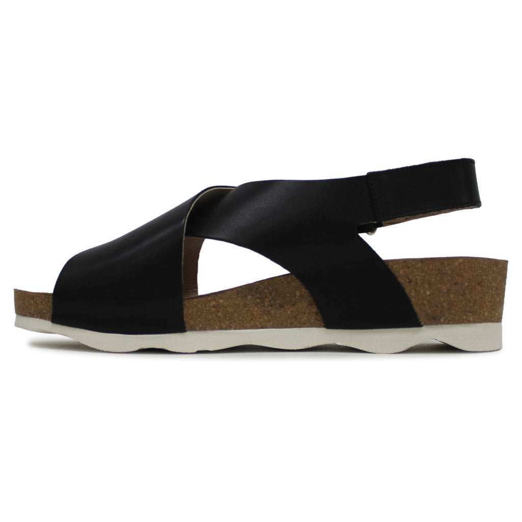 Pikolinos Mahon Leather Womens Sandals#color_black