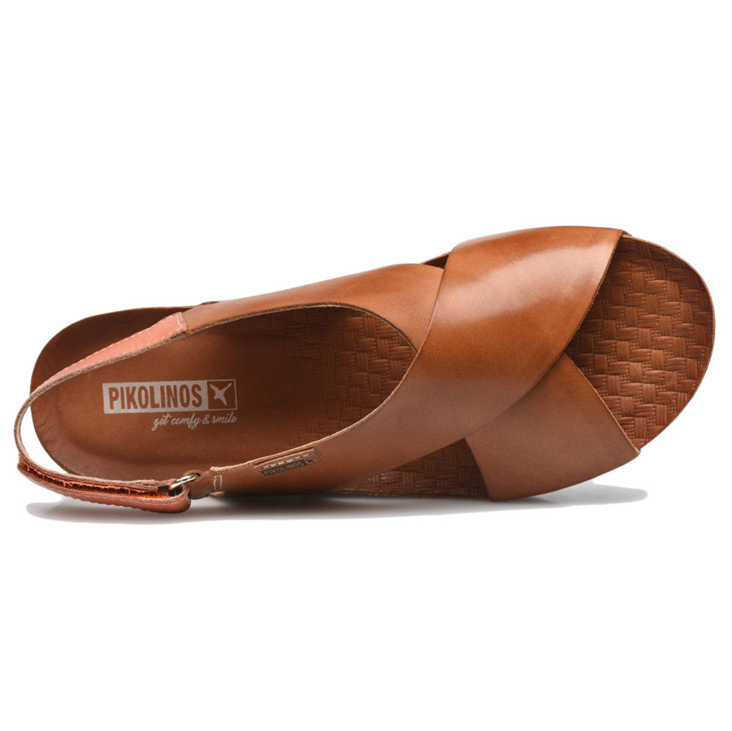 Pikolinos Mahon Leather Womens Sandals#color_brandy