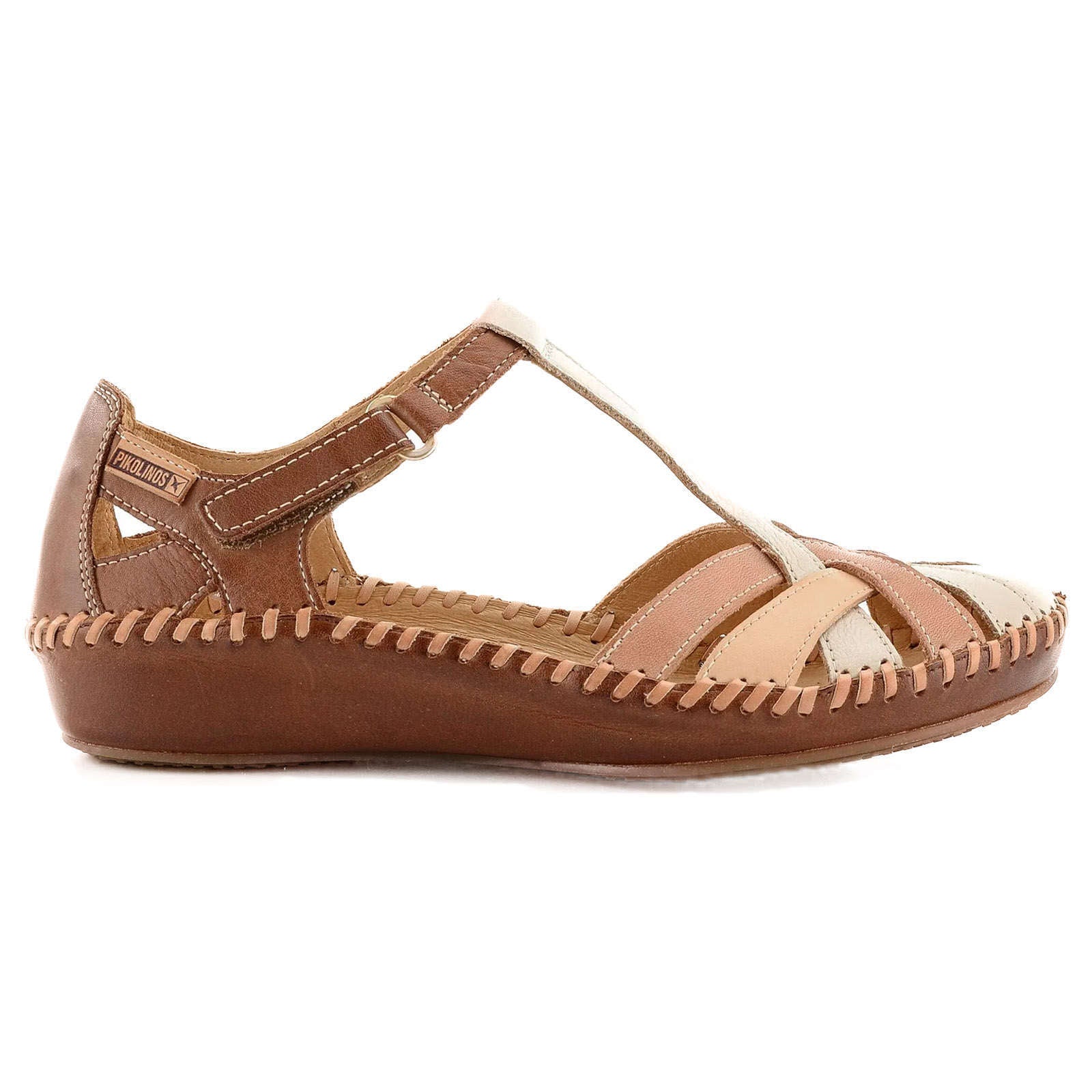 Pikolinos Puerto Vallarta 655 Leather Womens Sandals#color_marfil