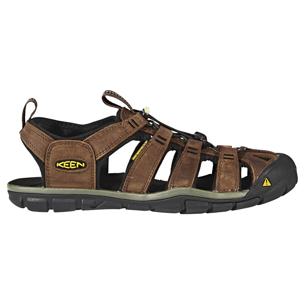 Keen Clearwater CNX Men's Waterproof Sandals#color_dark earth black