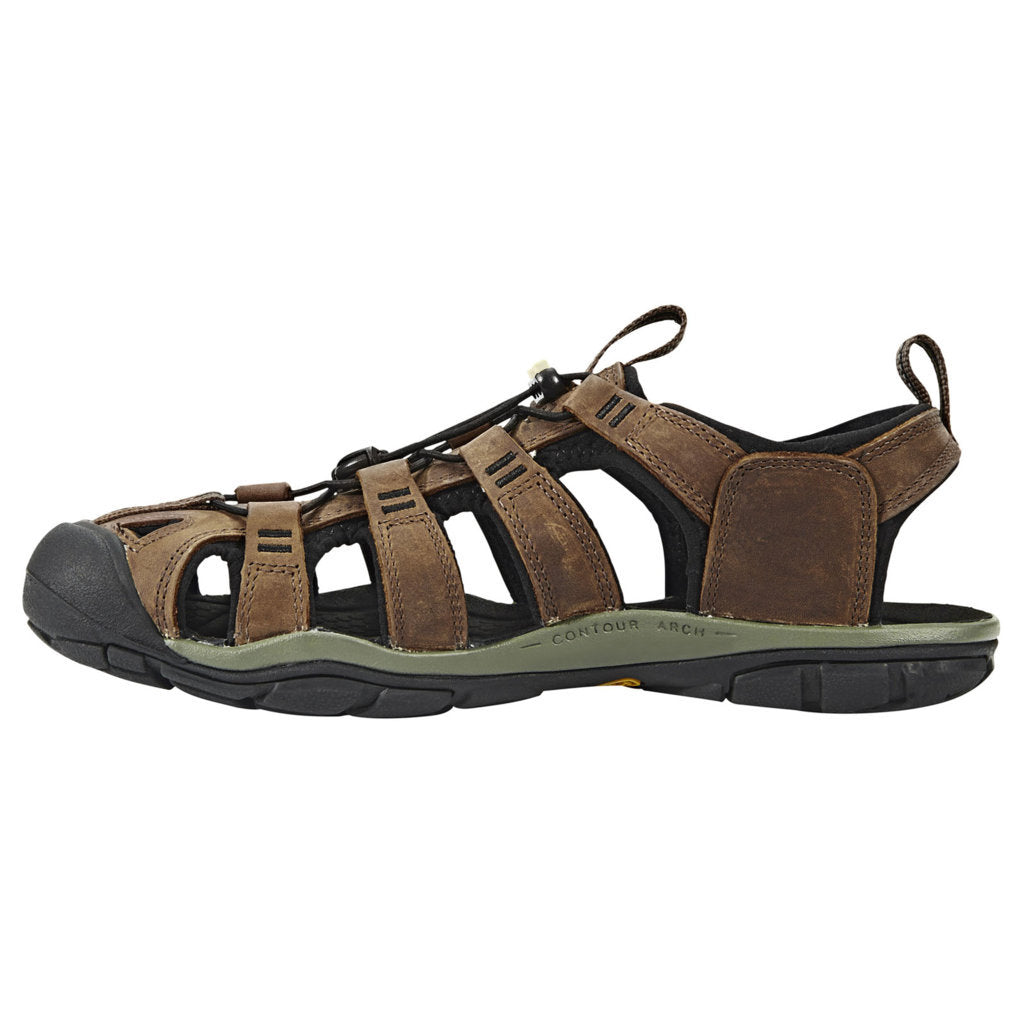 Keen Clearwater CNX Men's Waterproof Sandals#color_dark earth black