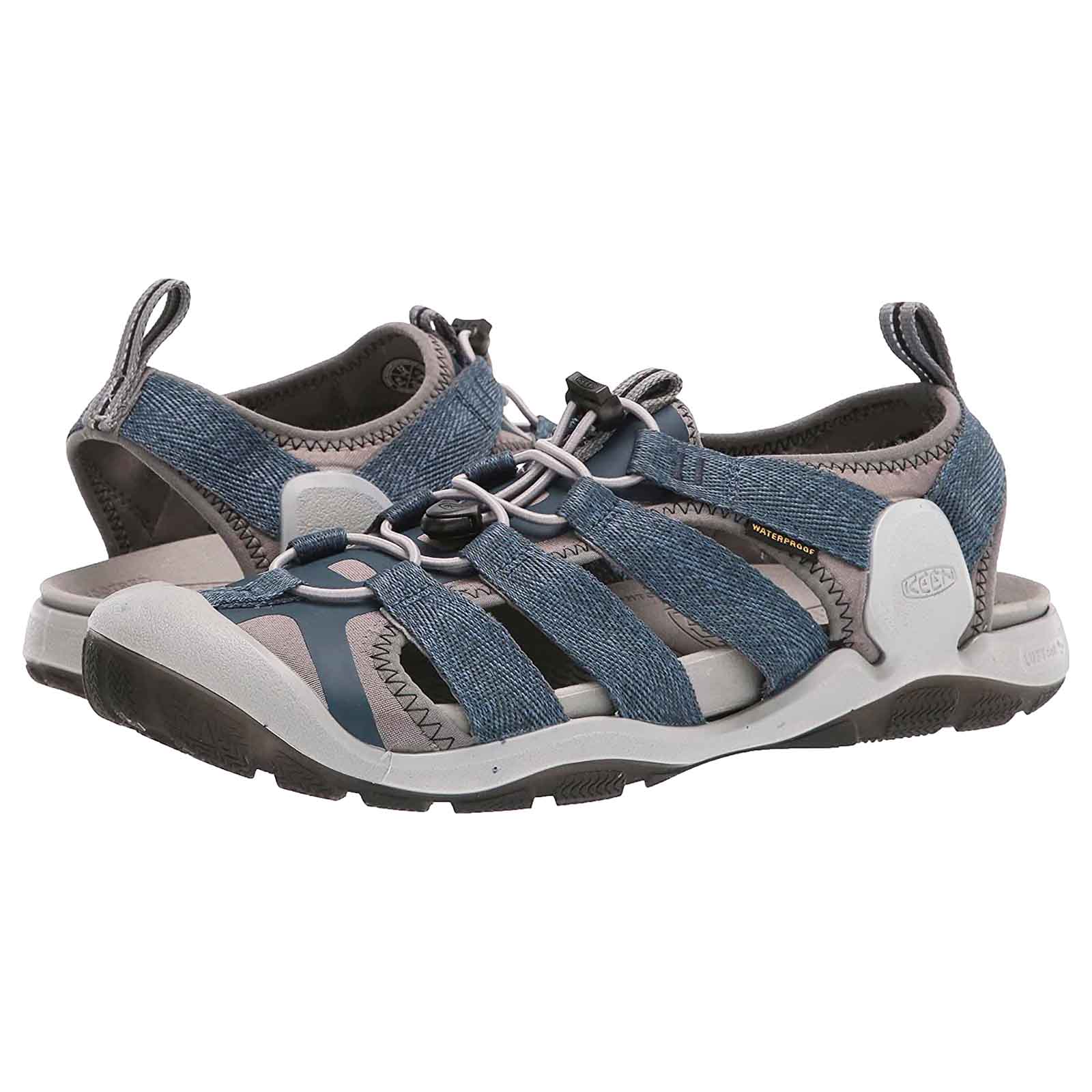 Keen Clearwater II CNX Men's Waterproof Sandals#color_midnight navy real teal