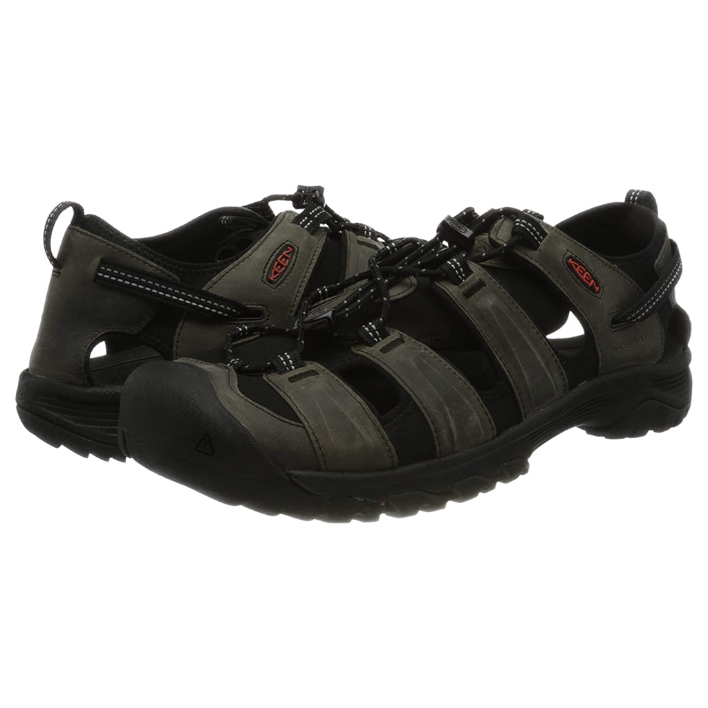 Keen Targhee III Waterproof Leather Men's Hiking Sandals#color_grey black