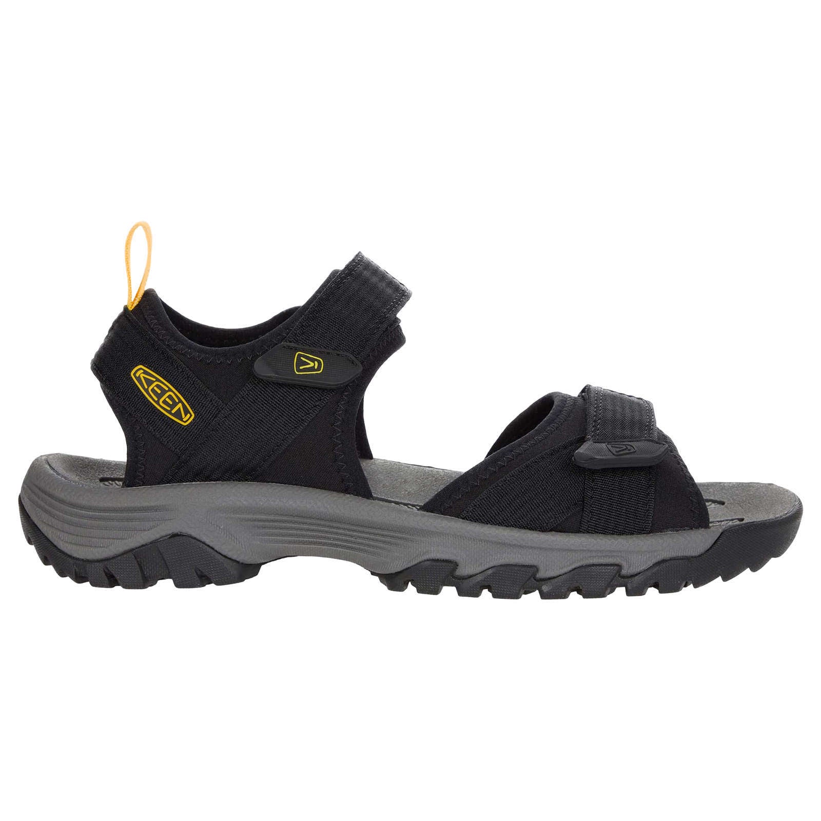 Keen Targhee III Synthetic Textile Men's Hiking Sandals#color_black yellow