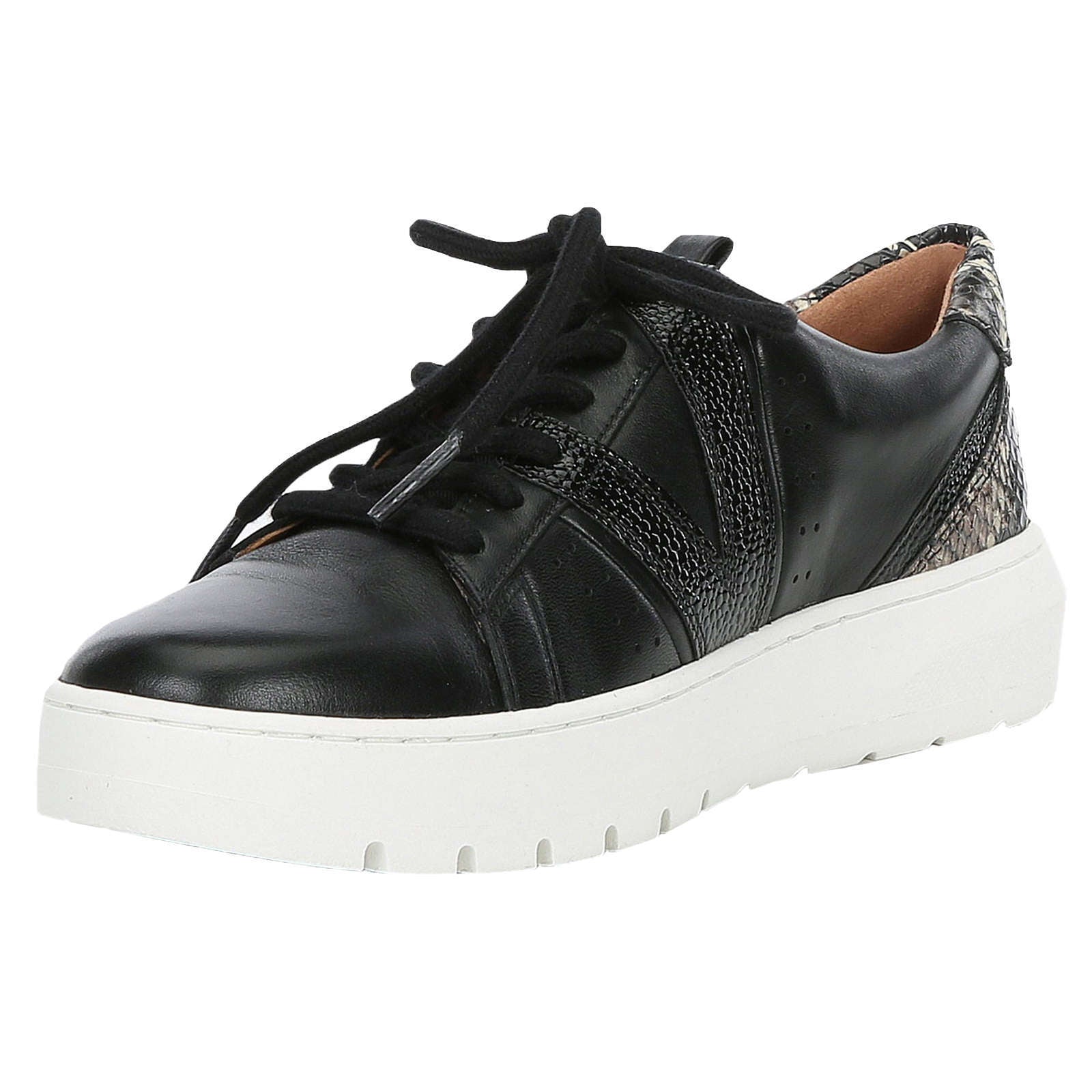 Vionic Abyss Simasa Leather Womens Trainers#color_black