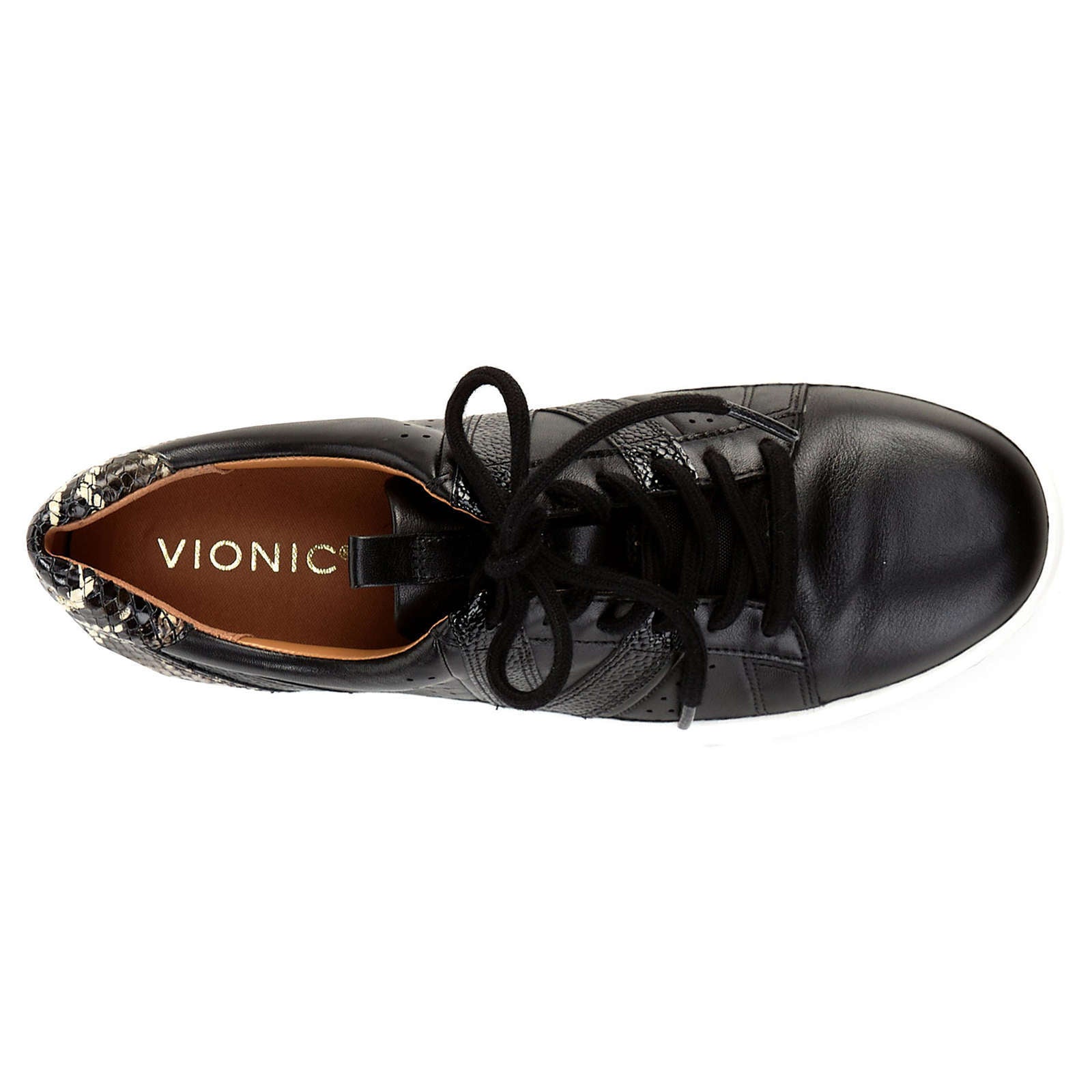 Vionic Abyss Simasa Leather Womens Trainers#color_black