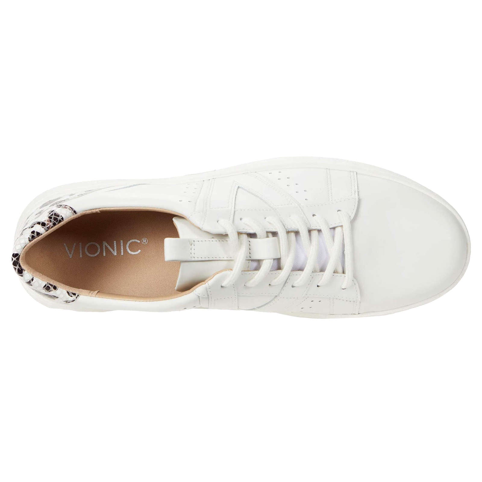 Vionic Abyss Simasa Leather Womens Trainers#color_white