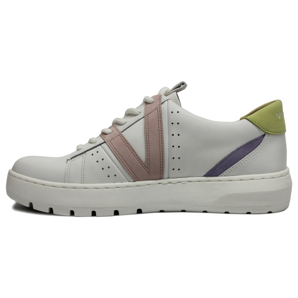 Vionic Abyss Simasa Leather Nubuck Womens Trainers#color_white pastel lilac