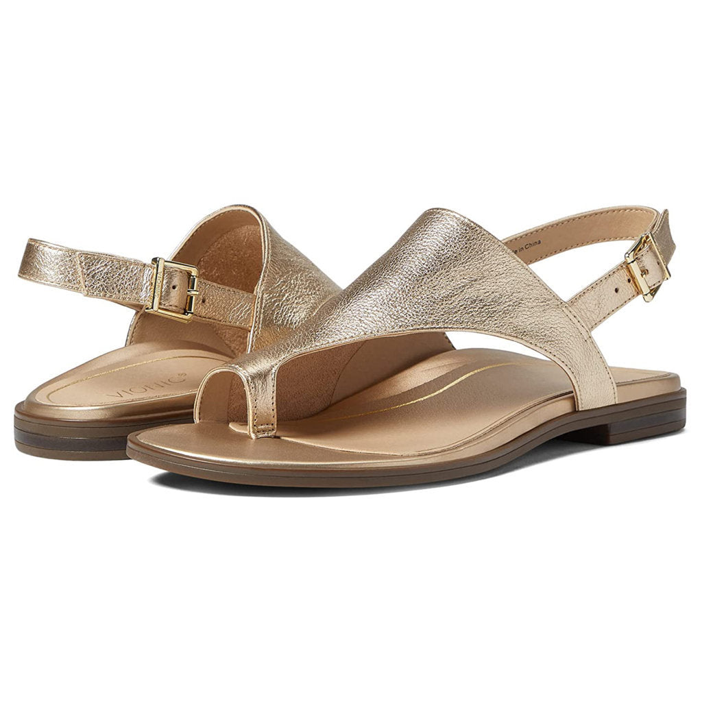 Vionic Citrine Ella Leather Womens Sandals#color_gold