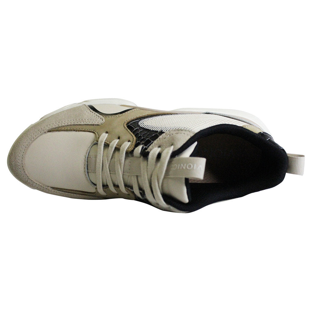 Vionic Vasher Aris Leather Synthetic Womens Trainers#color_cream