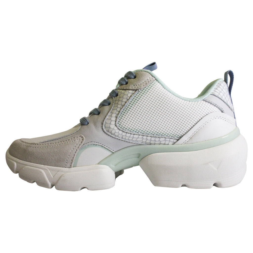 Vionic Vasher Aris Leather Synthetic Womens Trainers#color_white seafoam