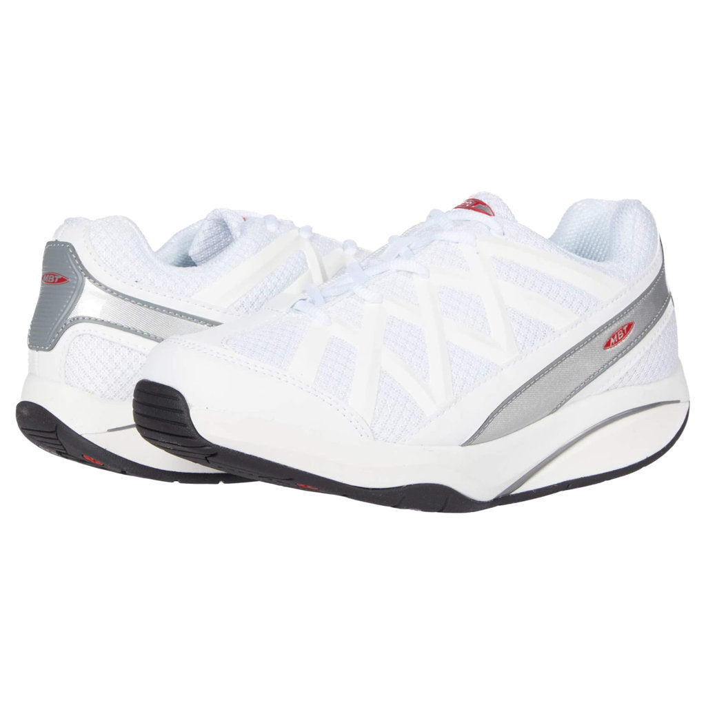 MBT Sport 3X PU Leather & Mesh Women's Low-Top Trainers#color_white