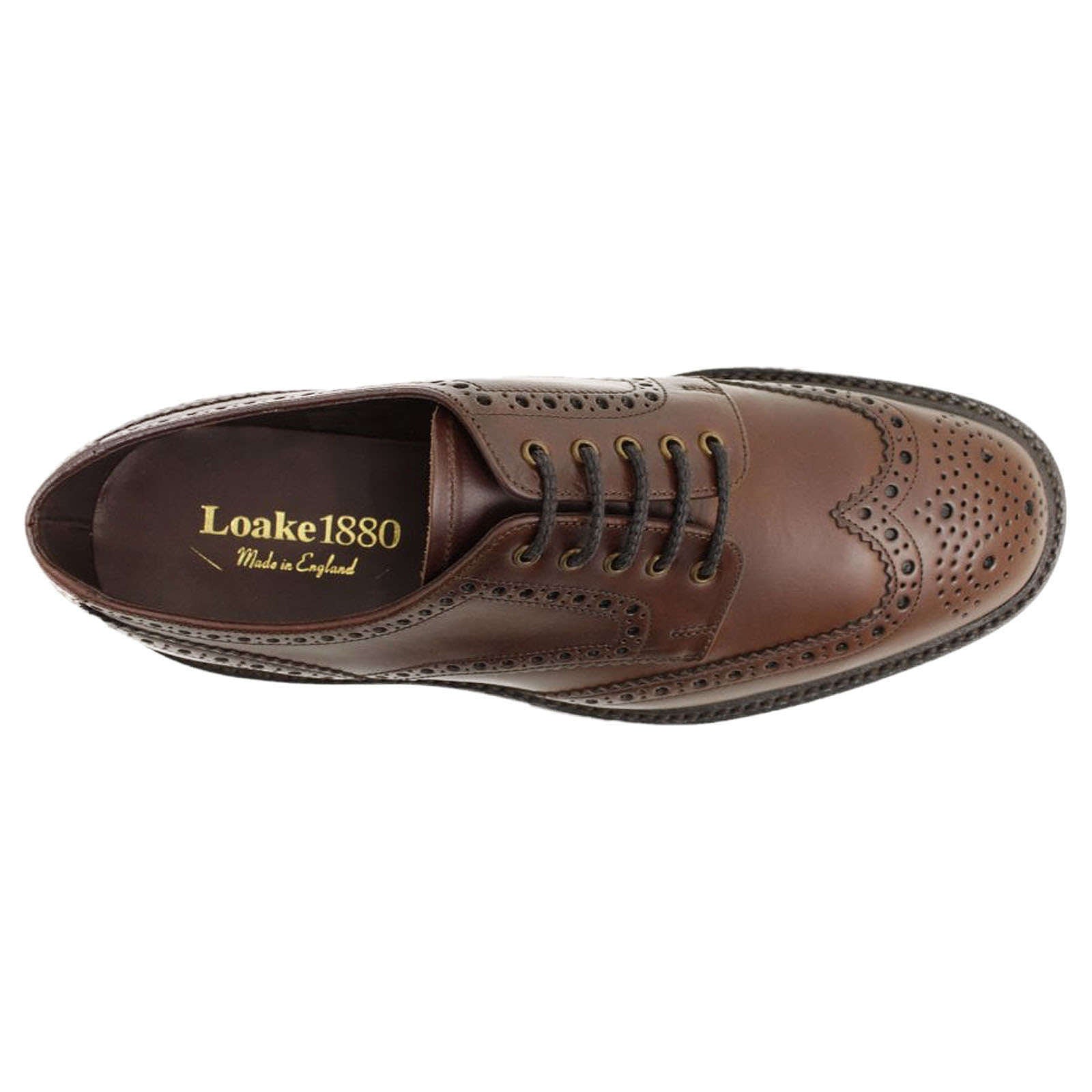 Loake Chester Polished Leather Men's Brogue Shoes#color_brown chromexcel