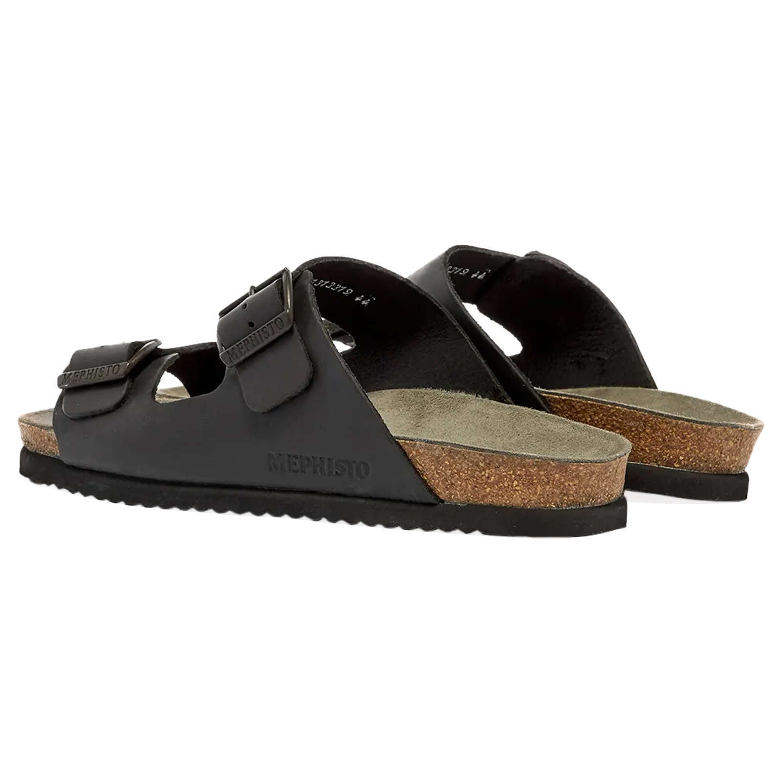 Mephisto Nerio Nubuck Mens Sandals#color_black