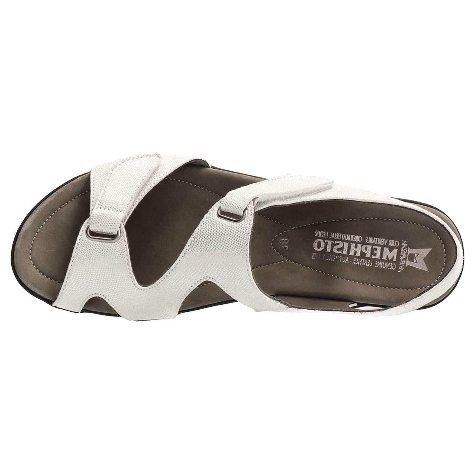 Mephisto Paris Leather Womens Sandals#color_white