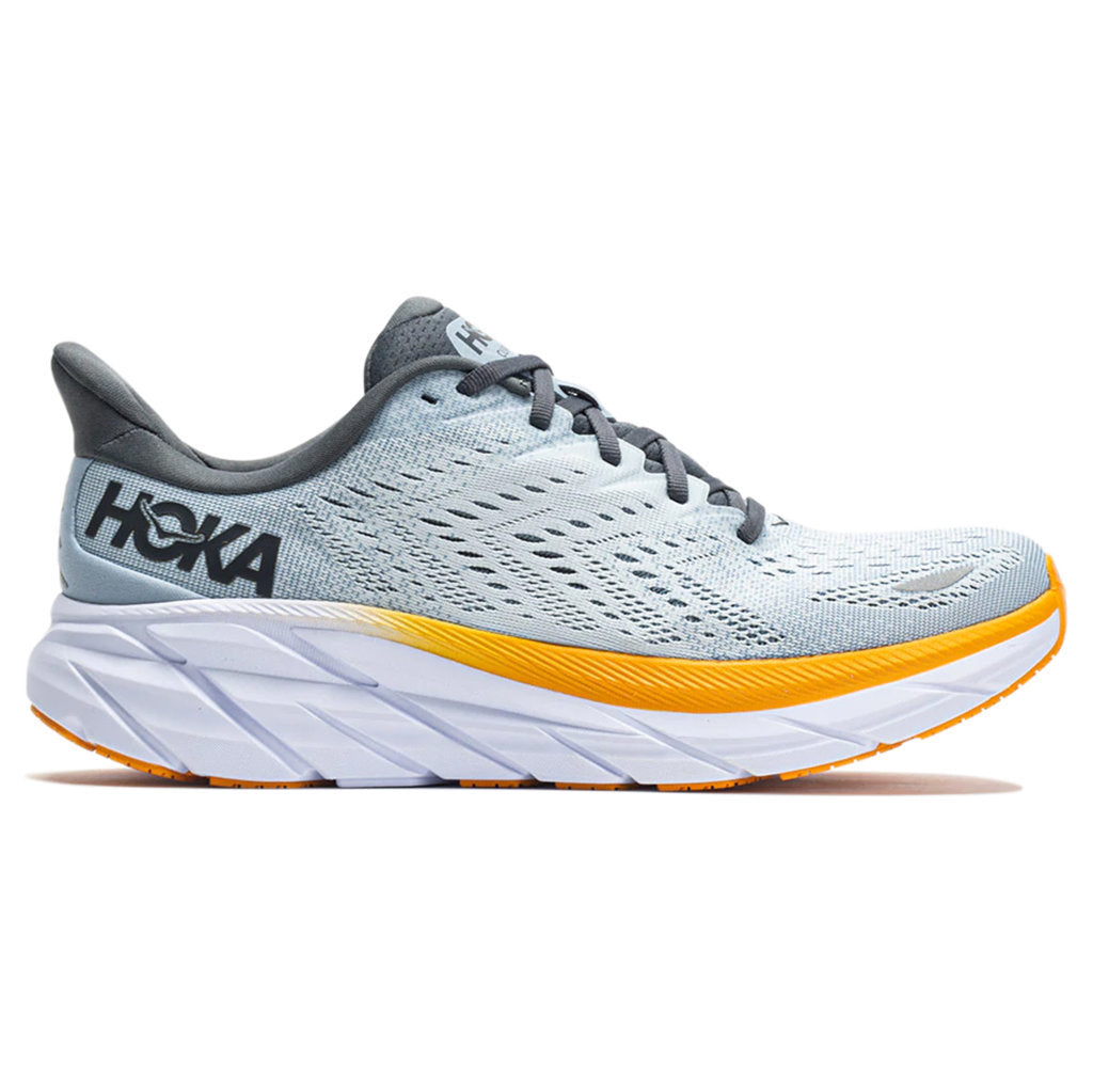 Hoka One One Clifton 8 Textile Mens Trainers#color_blue fog plein air