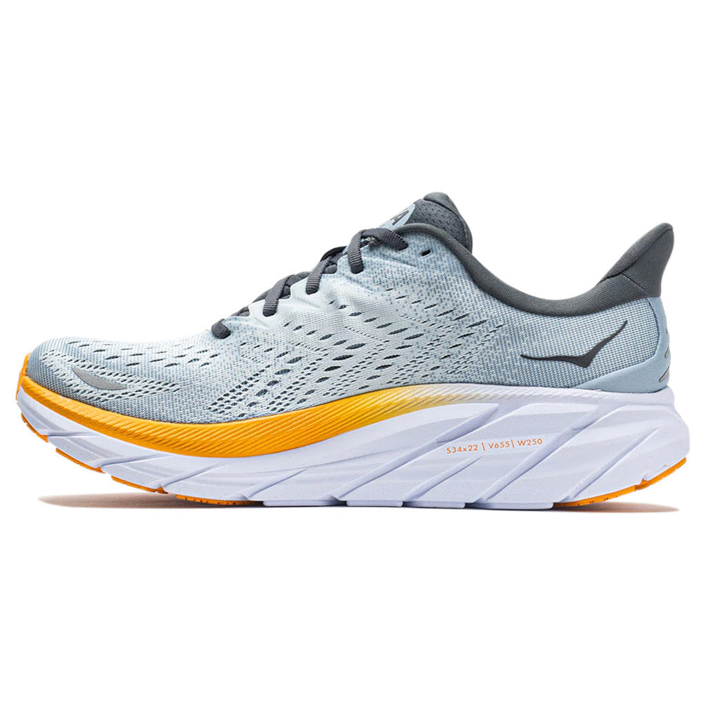 Hoka One One Clifton 8 Textile Mens Trainers#color_blue fog plein air