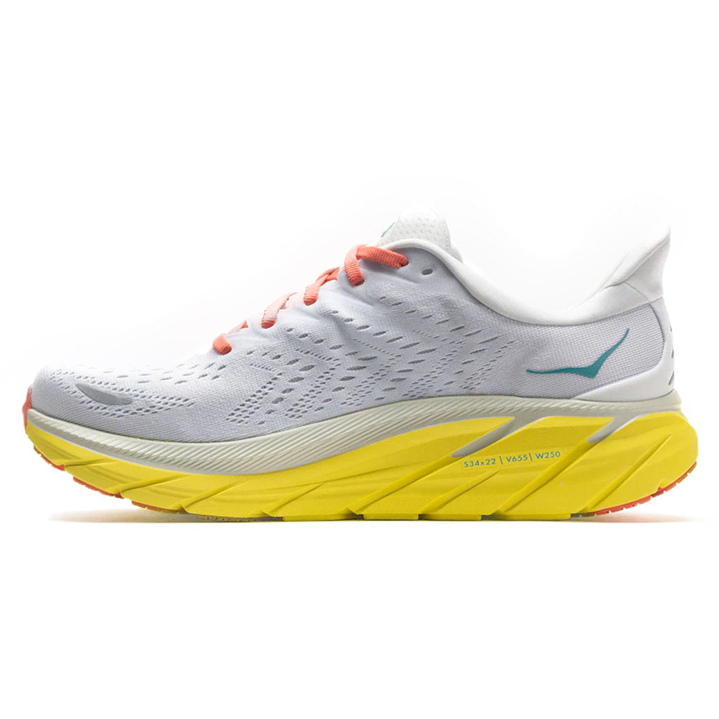 Hoka One One Clifton 8 Textile Mens Trainers#color_blanc de blanc illuminating