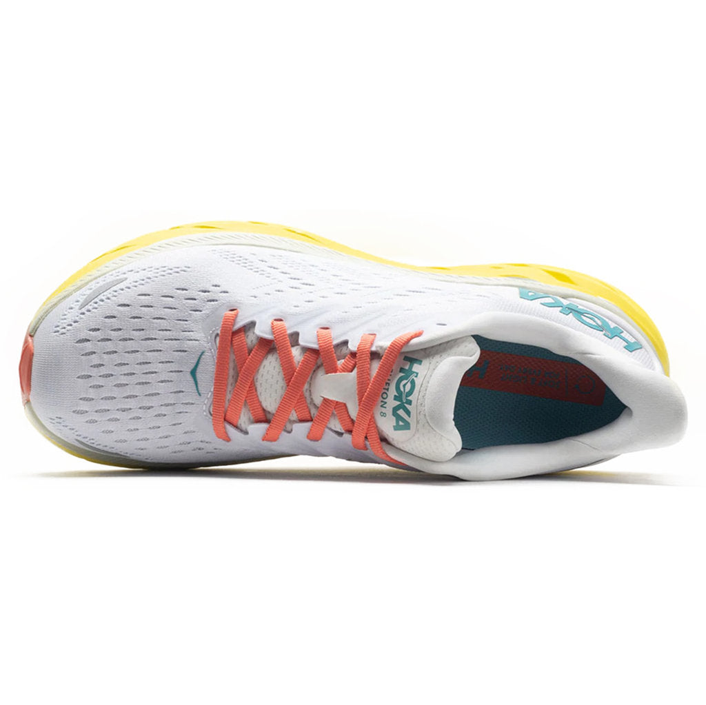 Hoka One One Clifton 8 Textile Mens Trainers#color_blanc de blanc illuminating