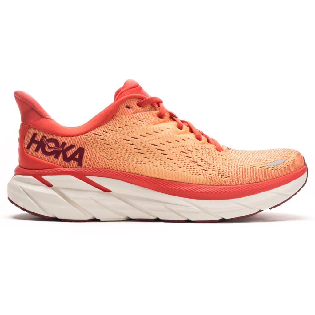 Hoka One One Clifton 8 Textile Mens Trainers#color_fiesta blazing orange