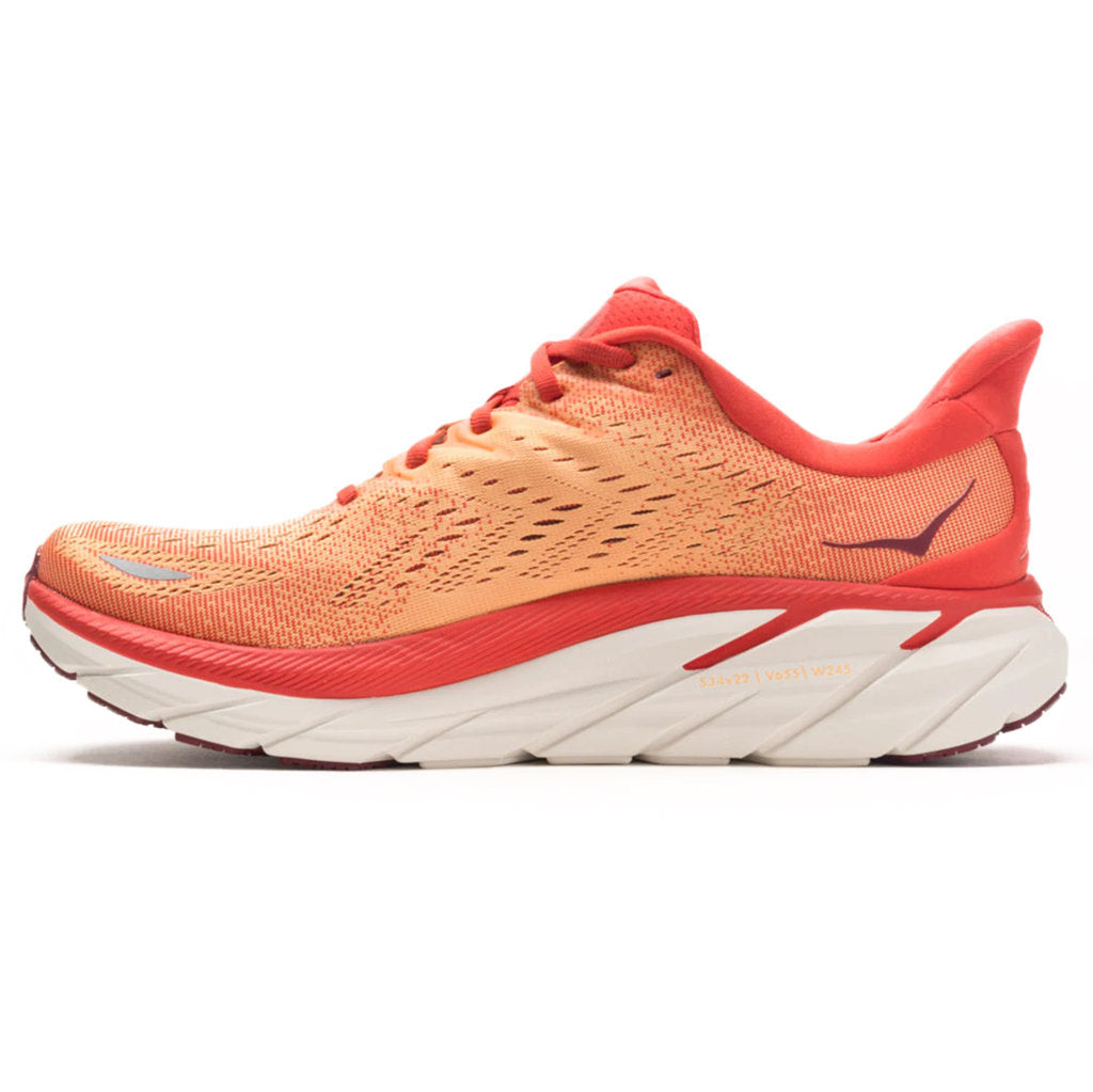 Hoka One One Clifton 8 Textile Mens Trainers#color_fiesta blazing orange