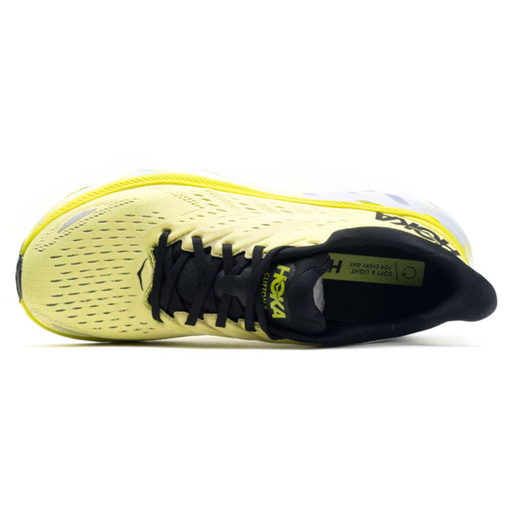 Hoka One One Clifton 8 Textile Mens Trainers#color_evening primrose charlock