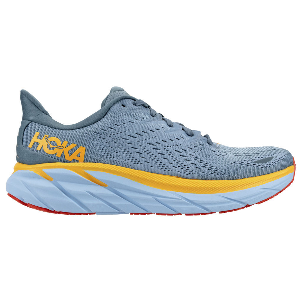 Hoka One One Clifton 8 Textile Mens Trainers#color_goblin blue mountain spring