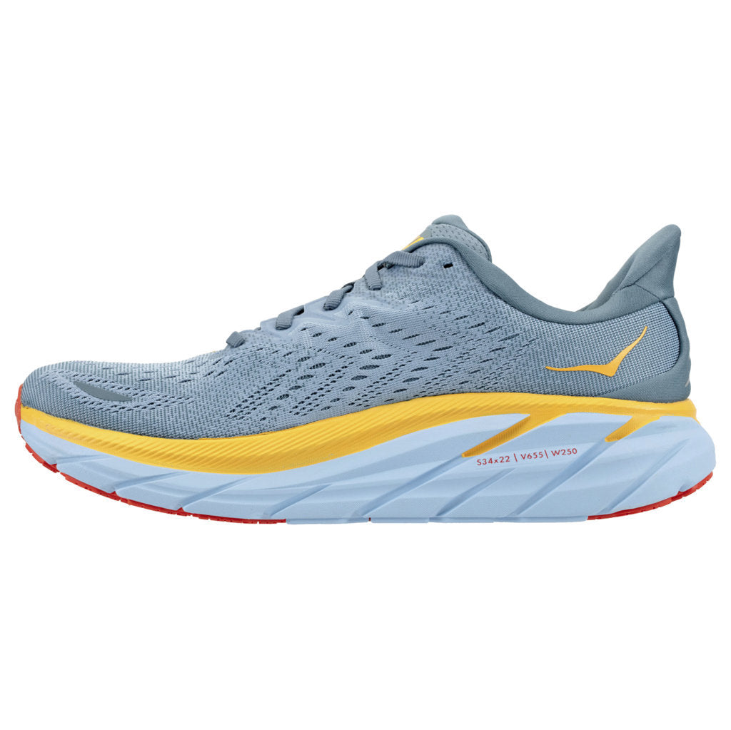 Hoka One One Clifton 8 Textile Mens Trainers#color_goblin blue mountain spring