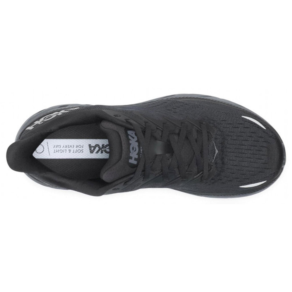 Hoka One One Clifton 8 Textile Womens Trainers#color_black black