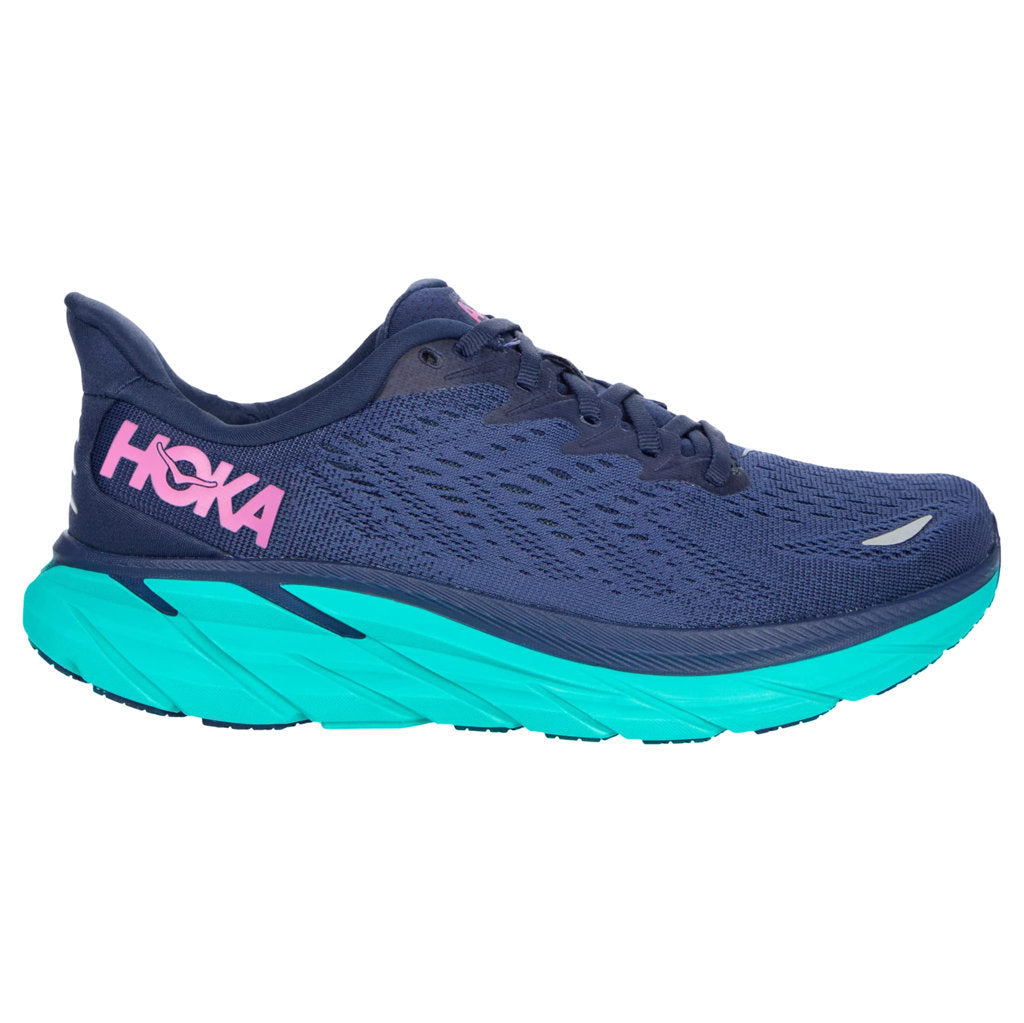 Hoka One One Clifton 8 Textile Womens Trainers#color_outer space atlantis