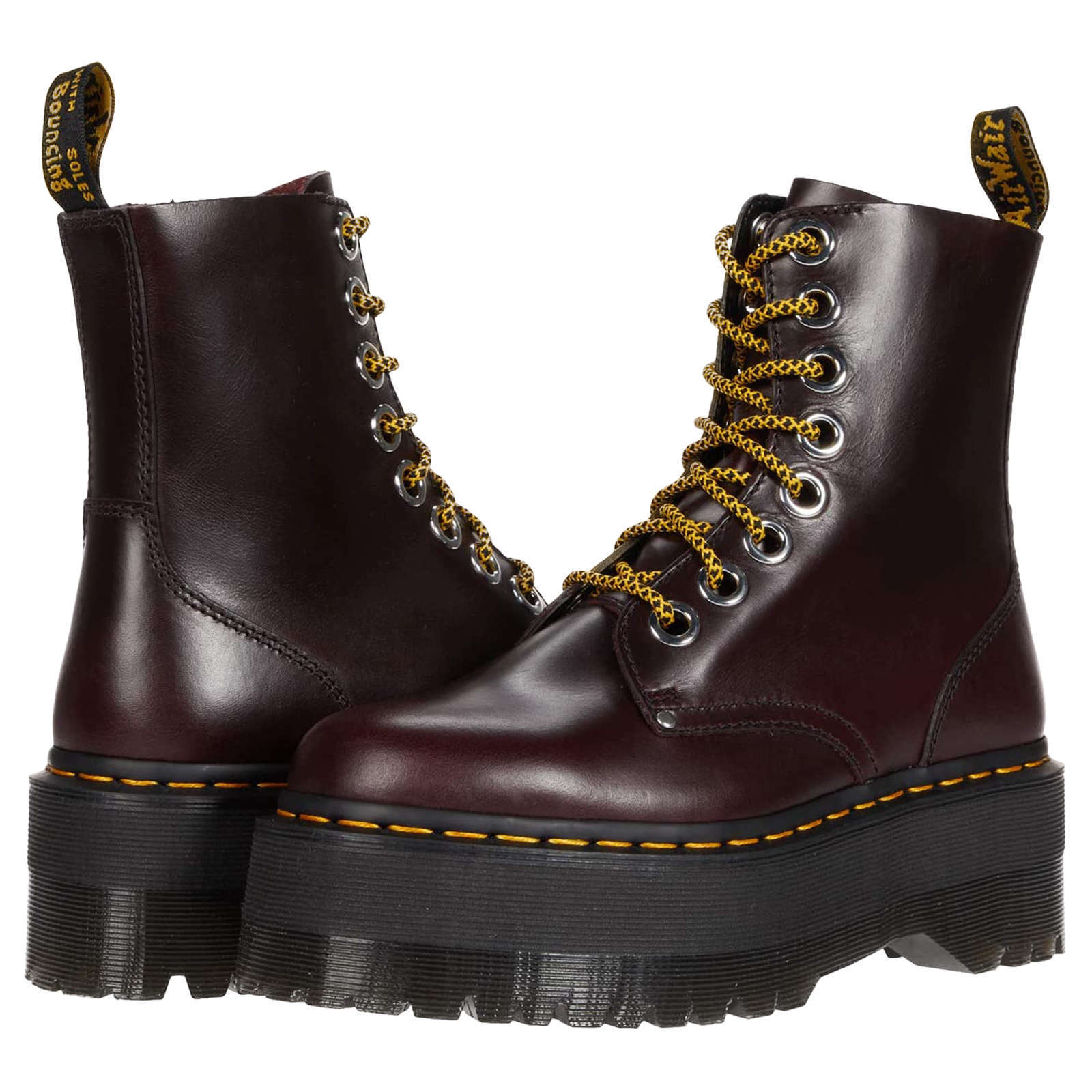 Dr. Martens Jadon Max Leather Womens Boots#color_oxblood