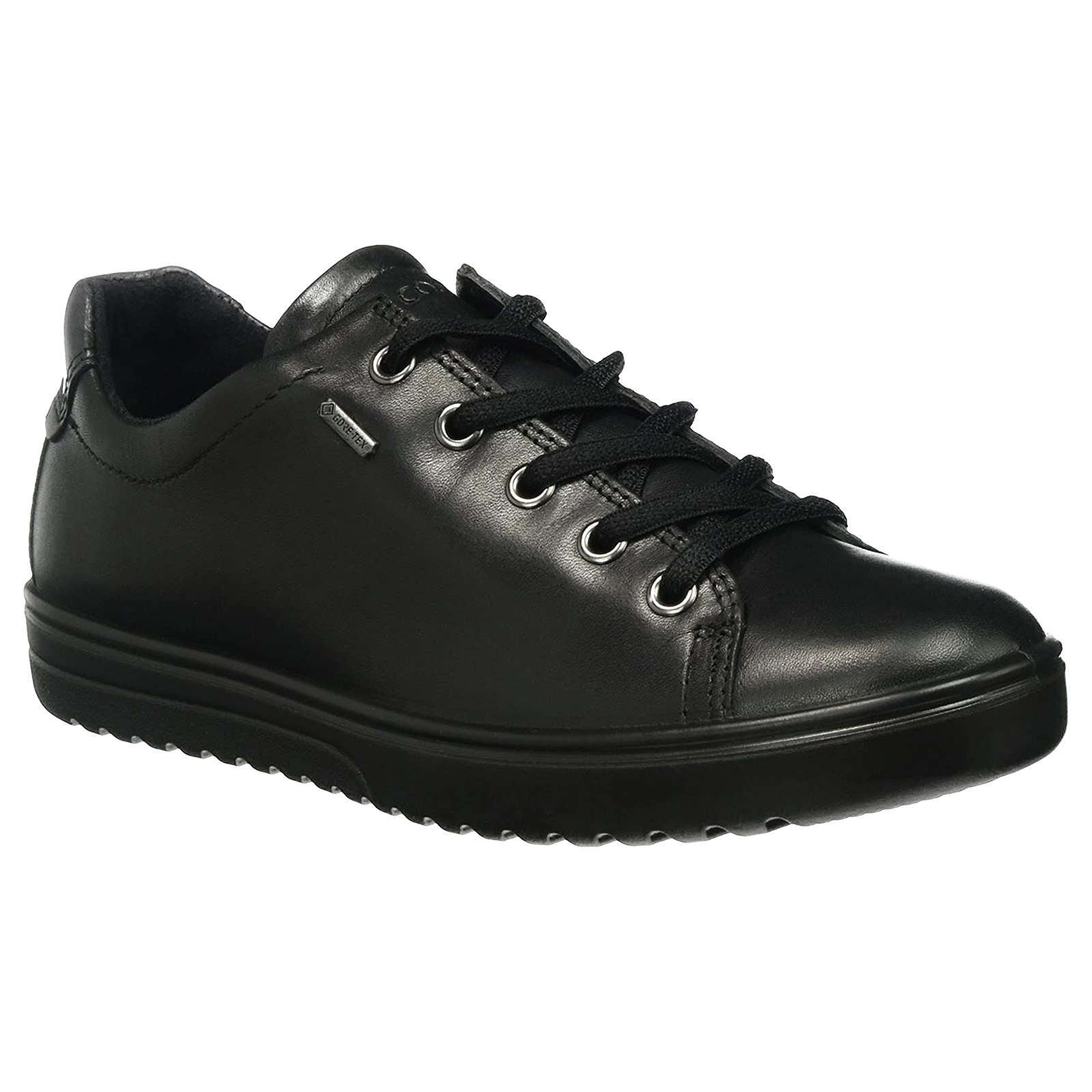 Ecco Fara 235333 Leather Womens Trainers#color_black