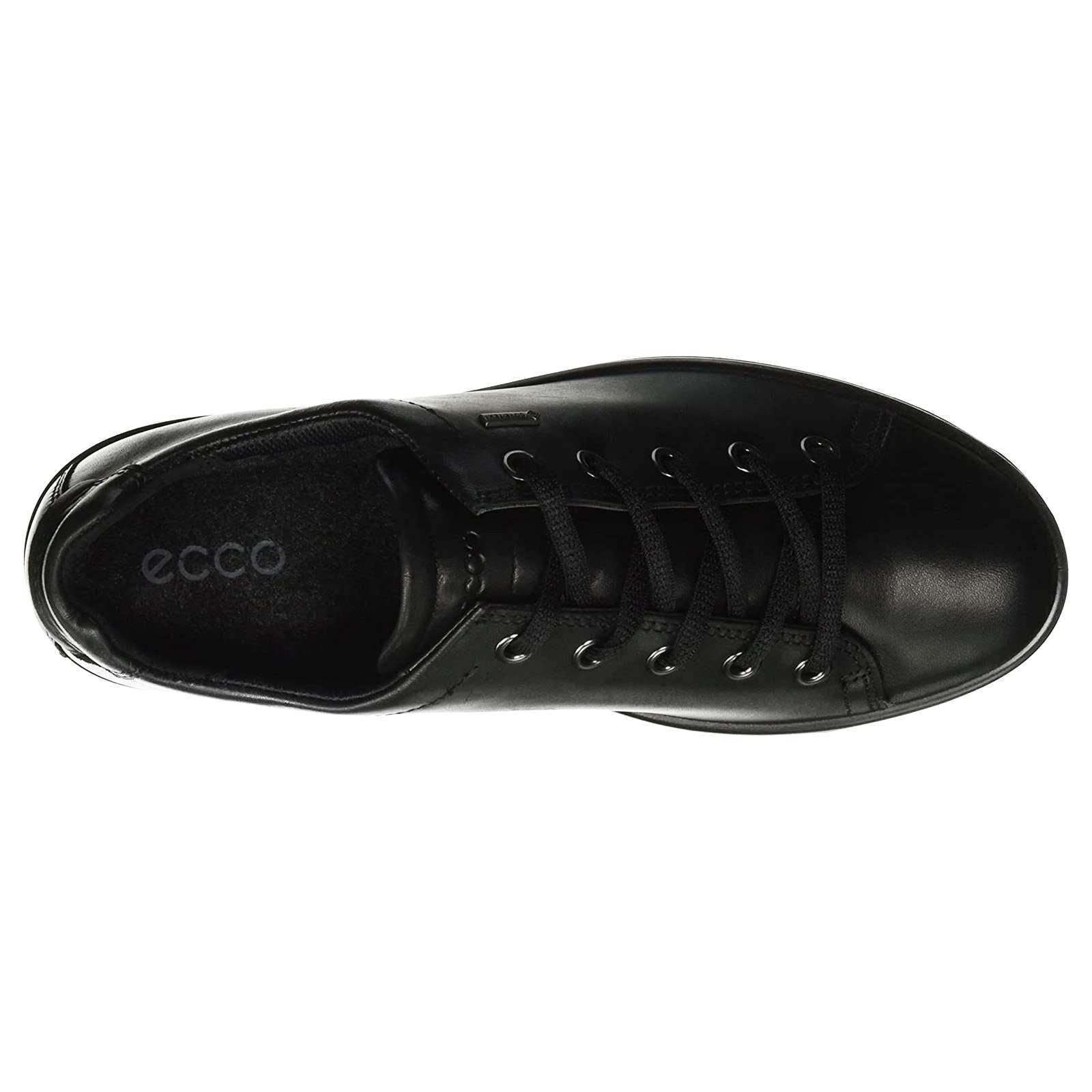 Ecco Fara 235333 Leather Womens Trainers#color_black