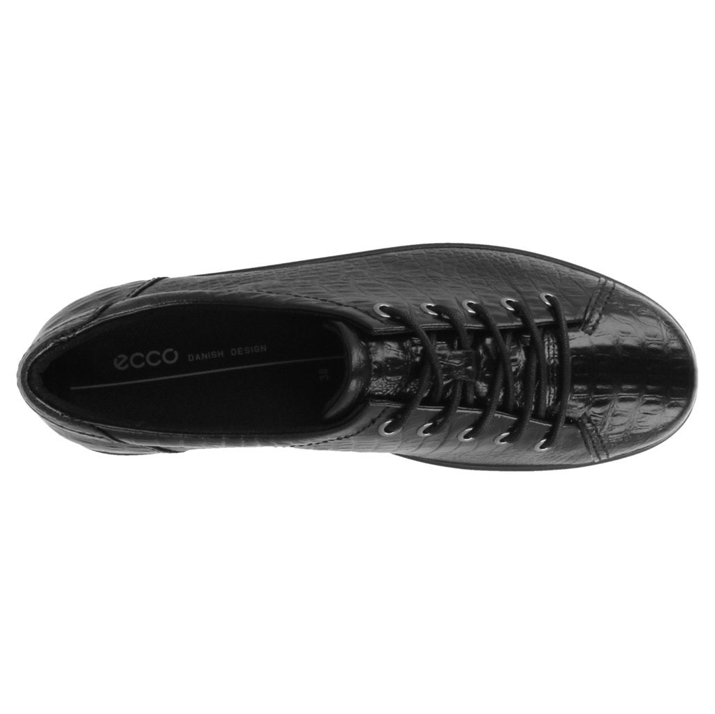 Ecco Soft 2.0 206503 Leather Womens Trainers#color_black