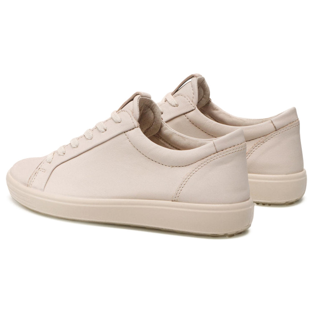 Ecco Soft 7 470303 Leather Womens Trainers#color_limestone