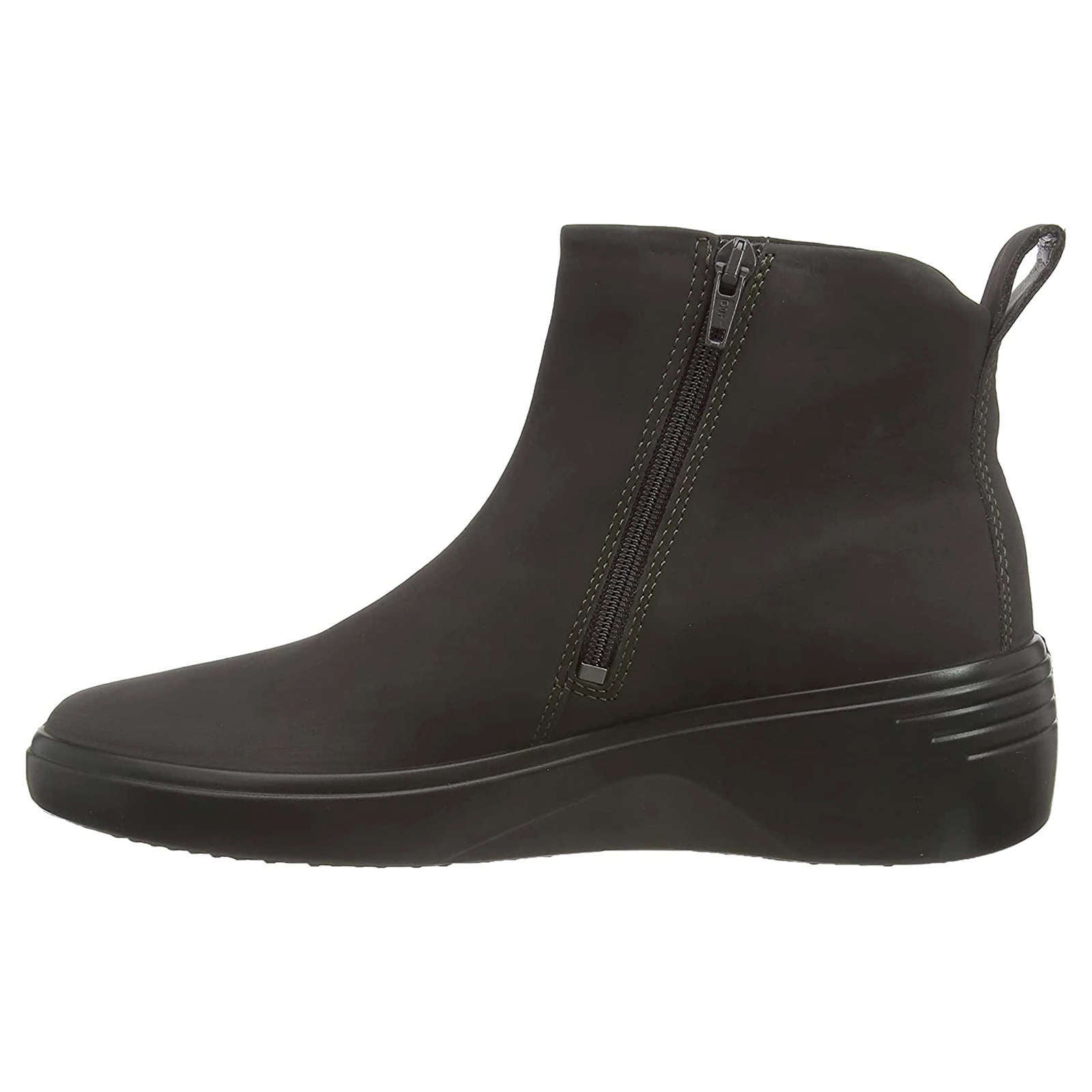 Ecco Soft 7 Wedge Leather Womens Boots#color_licorice