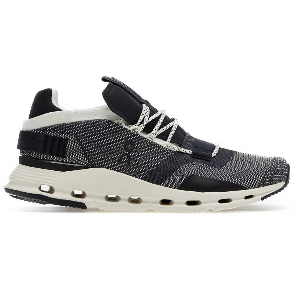 On Cloudnova Textile Men's Running Shoes#color_black white